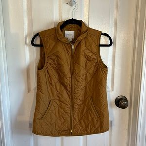 Old Navy Mustard Gold Diamond Detail Vest